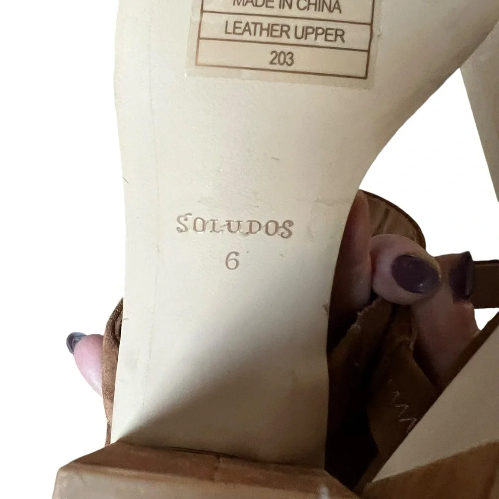 SOLUDOS Ines Heel - Walnut Sz 6